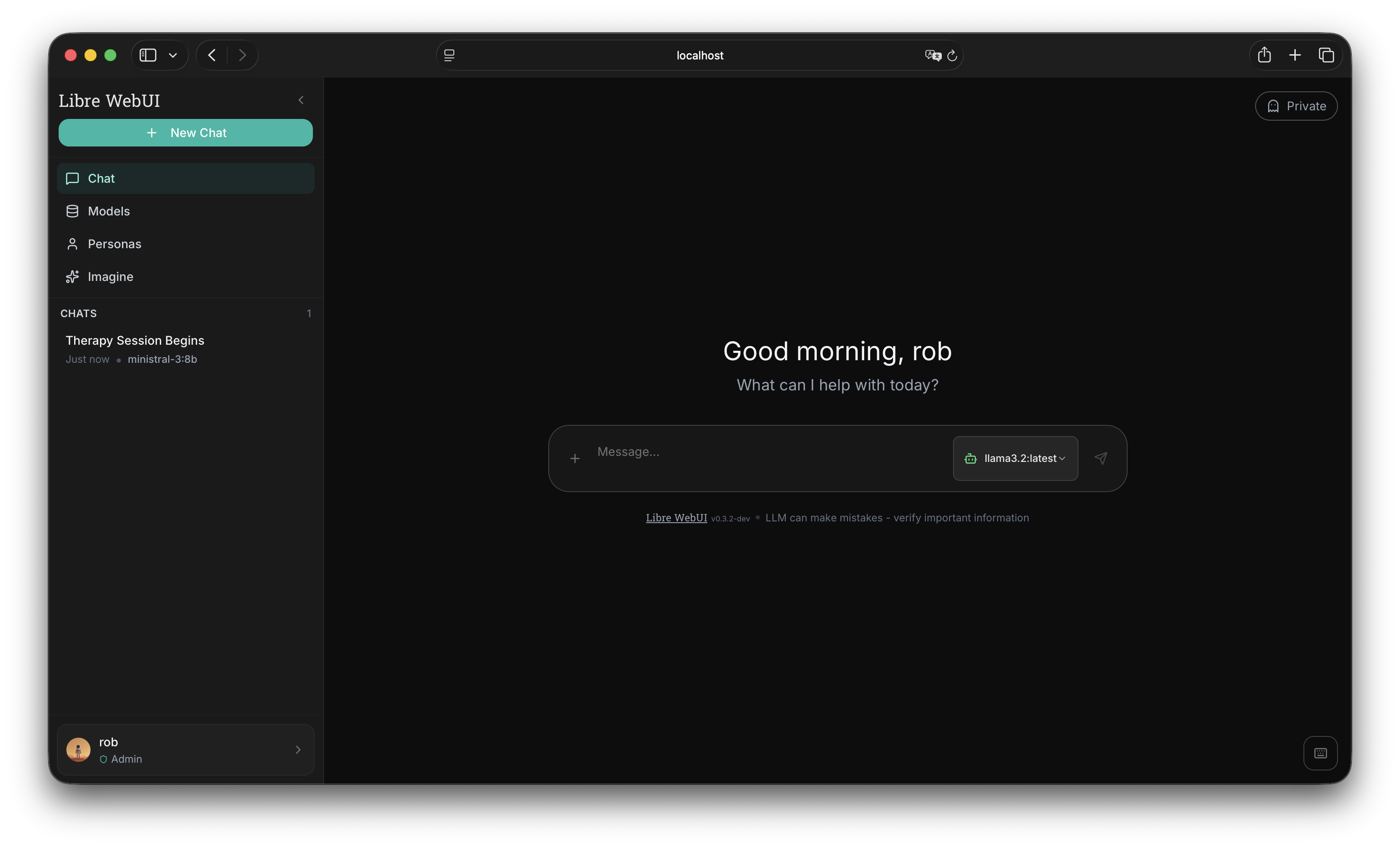 Libre WebUI Interface